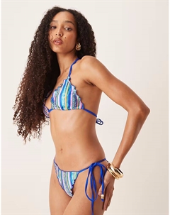 Плавки-стринги в полоску в цвете Lone Ranger Blue Kulani kinis