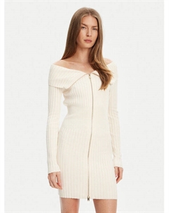 Облегающее трикотажное платье W5YK28 Z30I2, экрю Guess