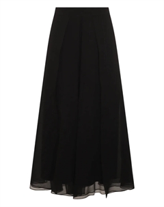 Юбка миди из шелка, черный Brunello cucinelli