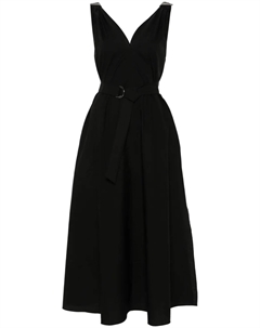 Платье с поясом, черный Brunello cucinelli