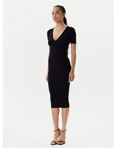 Облегающее трикотажное платье AM-53S-51E2, черный Elisabetta franchi