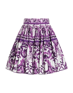 Юбка мини с принтом Majolica, фиолетовый Dolce&gabbana