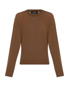 Шерстяной свитер, коричневый Dsquared2