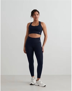 Бесшовные колготки Navy в рубчик для миниатюрных, темно-синего цвета Aim'n