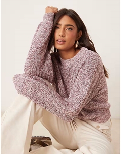 Джемпер с круглым вырезом из розовой крученой пряжи Asos design