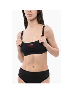 Спортивный бюстгальтер с флокированным логотипом, Black Dsquared2