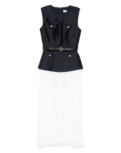 Платье миди из тафты, синий Self-portrait