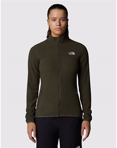 Флисовая кофта с застежкой-молнией 100 Glacier в новом серо-зеленом цвете The north face