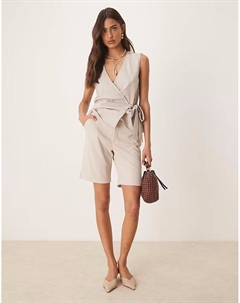 Длинные шорты бежевого цвета Jdy