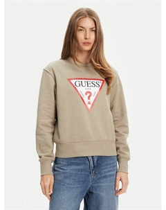 Толстовка обычного кроя W2YQ16 KBA11, хаки Guess