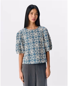 Топ из денима среднего синего цвета Object