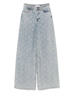 Джинсы с бантом, синий Self-portrait