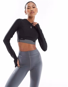 Спортивная майка с длинными рукавами ON Train черного цвета On running