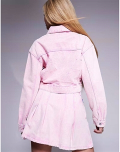 Джинсовая куртка coord в выцветшем розовом цвете Hugo blue