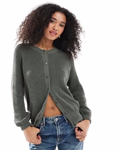 Вязаный кардиган реглан цвета хаки Asos design