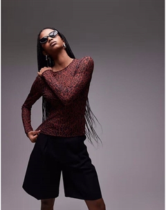 Сетчатый топ с длинными рукавами и леопардовым принтом & other stories