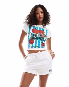 Спортивные шорты Brooklyn белого цвета Pull & bear