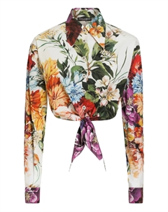 Блузка с цветочным принтом, желтый Dolce&gabbana