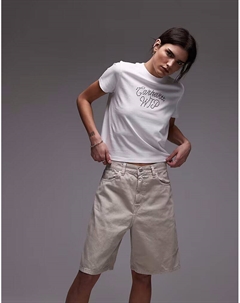 Свободные джинсовые шорты Brandon бежевого цвета Carhartt wip