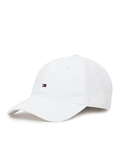 Бейсболка Flag Seersucker 6 Panel AM0AM13427, белый Tommy hilfiger