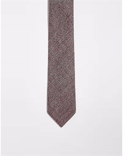 Льняной галстук бордового цвета Asos design