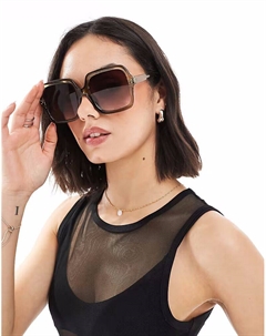 Солнцезащитные очки 70-х годов в кристально-зеленом цвете Asos design