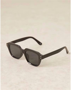 Солнцезащитные очки квадратной формы с дымчатыми линзами и массивной черной оправой Asos design