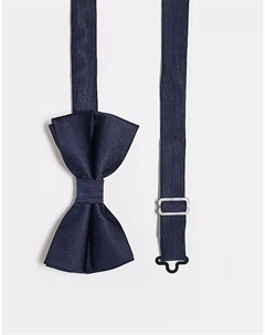 Атласный галстук-бабочка темно-синего цвета Asos design