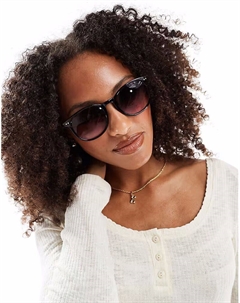 Черные круглые солнцезащитные очки Asos design