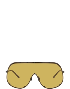 Черные солнцезащитные очки Hollywood Shield Rick owens