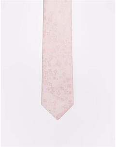 Галстук из атласа с цветочным принтом розового цвета Asos design