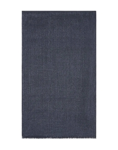 Шарф с бахромой, синий Brunello cucinelli