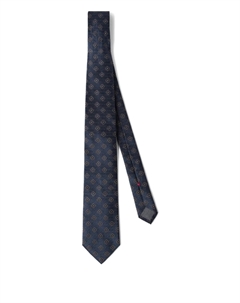 Жаккардовый галстук с узором, синий Brunello cucinelli