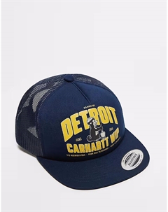 Кепка дальнобойщика с графическим принтом в темно-синем цвете Carhartt wip