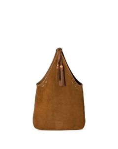 Сумка-тоут с кисточками, коричневый Miu miu