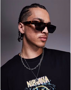 Солнцезащитные очки Festival с плоским мостиком в черепаховой оправе и градиентными линзами Asos design