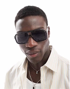 Солнцезащитные очки-авиаторы Festival с тонированными линзами и черной градиентной оправой Asos design