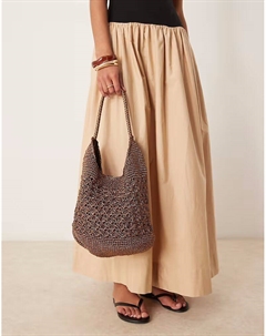 Сумка-тоут с металлическим узором макраме Asos design