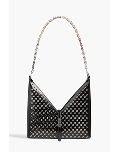 Кожаная сумка на плечо Cut Out с люверсами, черный Givenchy