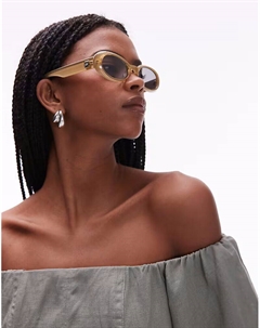 Солнцезащитные очки work it овальной формы оливкового цвета Le specs