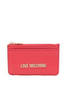 Визитница с логотипом и надписью, красный Love moschino