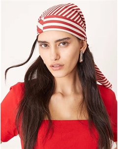 Средний платок с принтом в красную полоску Asos design