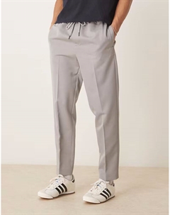 Зауженные книзу брюки серого цвета Asos design