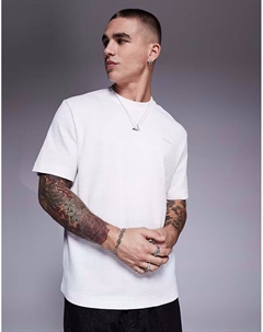 Футболка Austin с логотипом вафельного цвета в стиле лаундж Hugo red