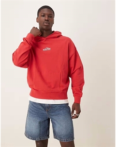 - Резина - Толстовка с капюшоном красного цвета Scalpers