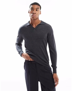 - Moller - Классическая рубашка поло темно-серого цвета Scalpers