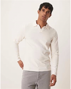 Бесшовная рубашка поло с длинными рукавами в цвете «кремовый» Scalpers