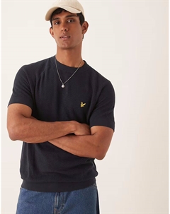 Футболка Linen темно-синего цвета Lyle & scott