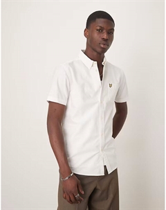 Рубашка Oxford с коротким рукавом белого цвета Lyle & scott