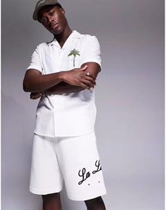 Свободные спортивные шорты Duold в бежевом цвете Hugo red